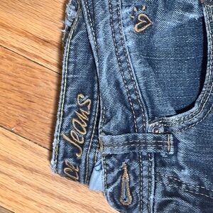 Embroidered Blue Straight-Leg Women's Jeans